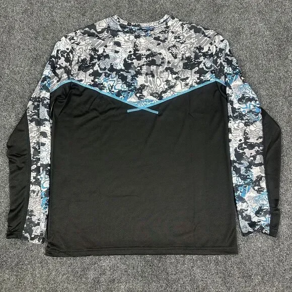 Huk Fishing Shirt Mens Small Icon X Tide Change Geometric Lightweight Outdoor - Picture 8 of 8